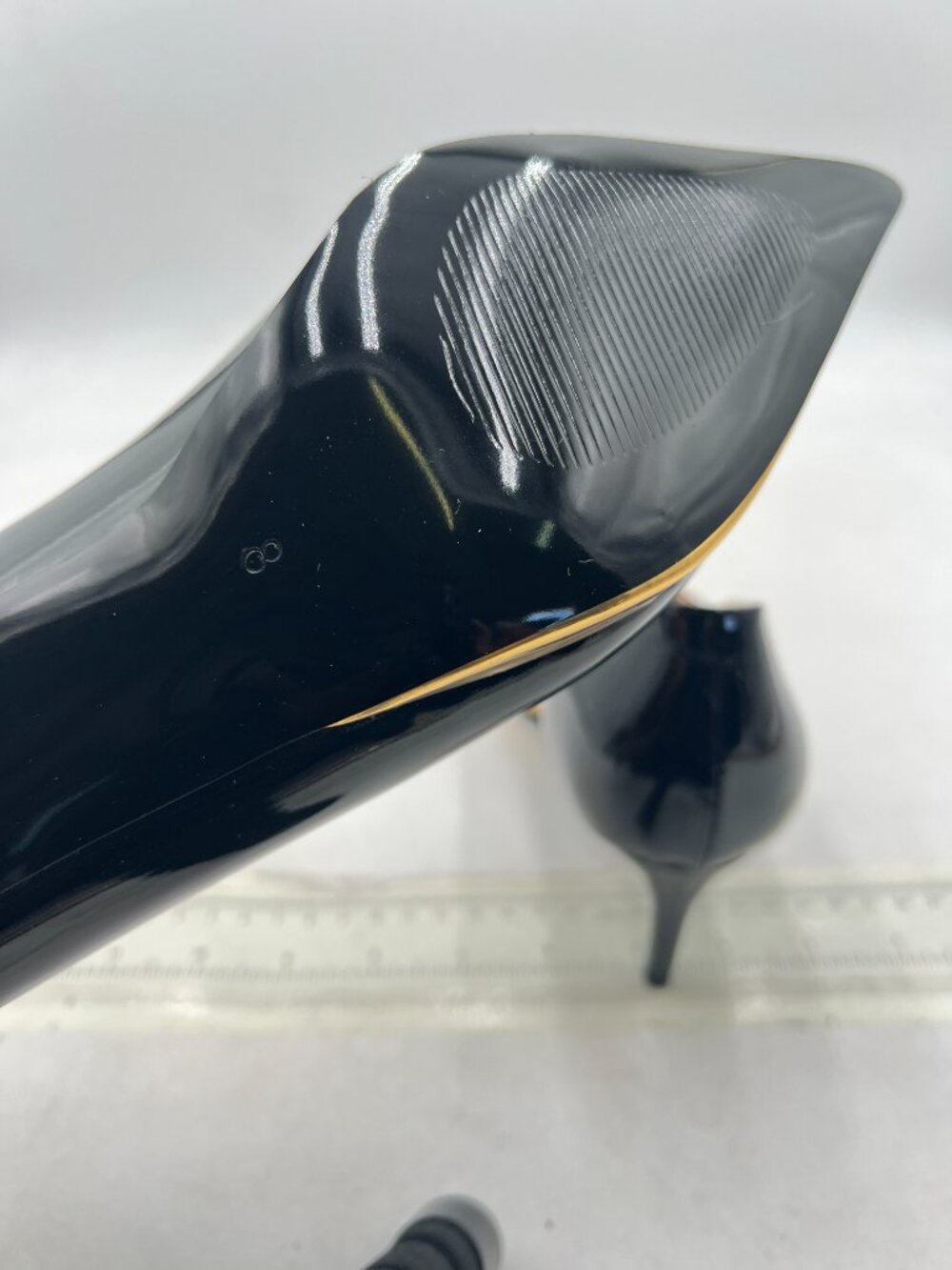 Ydn Black/Gold Round Toe Pumps Low Heels Shoes For Work Office Lady View 5